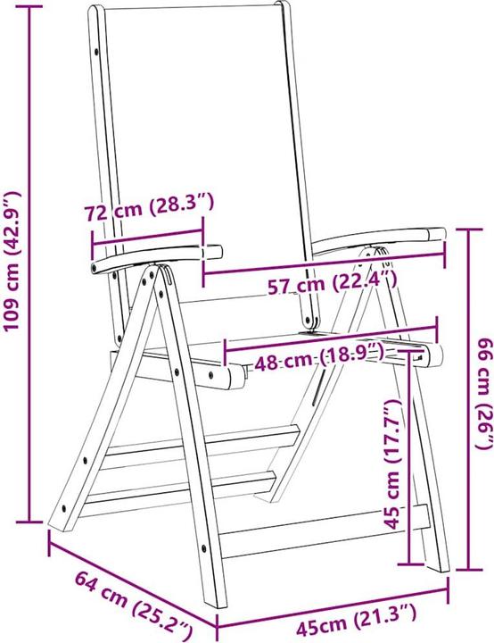 Produktbild vidaXL Garten-Essstuhl