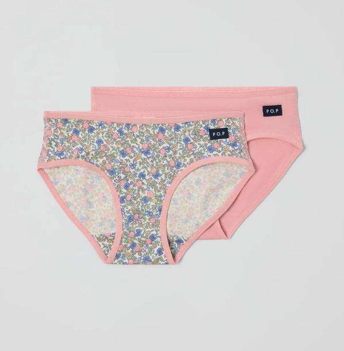 Immagine prodotto PO.P 2-Pack Mädchen Unterhosen geblümt (110, 116, Confezione da 2)