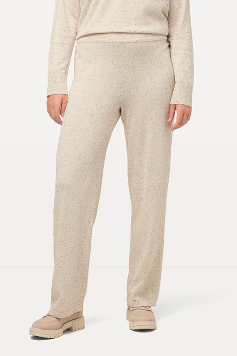 Immagine prodotto Ulla Popken Pantaloni di maglia modello Rose in cotone biologico con taglio della gamba ampio e cintura elastica (58, 62)