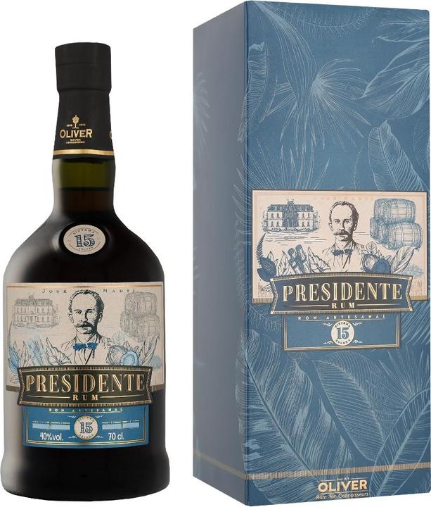 Actual product image Presidente 15 Años Solera Rum 40% Vol. 0,7l in gift box