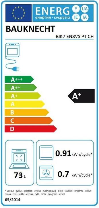 Energie-Label Bauknecht Bik7 En8vs Pt Ch