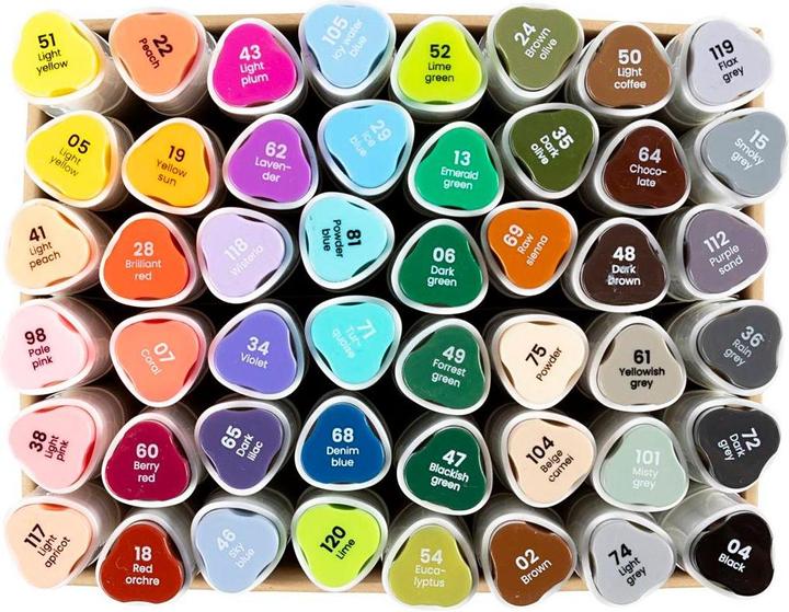 Actual product image Creativ Company Kalligraphiemarker 1+ 8 mm, 48 Stück, Standard-Farben (48x)