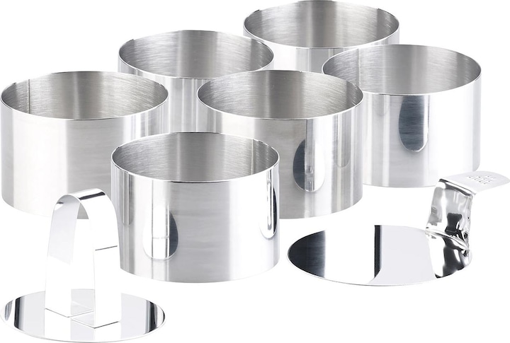 Productafbeelding Rosenstein & Söhne 6 dessert/voedselringen met lifter & stamper