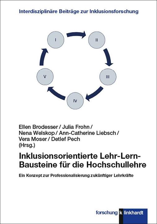 Produktbild Inklusionsorientierte Lehr-Lern- Bausteine für die Hochschullehre (Deutsch, Julia Frohn, Ellen Brodesser, Ann-Catherine Liebsch, Nena Welskop, Vera Moser, 2020)