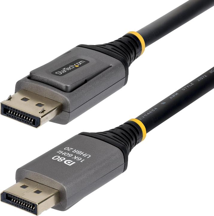 Produktbild StarTech .com DP21V-150C-DP80-CBL, 1,5 m, DisplayPort, DisplayPort, Mâle, Mâle, 15360 x 8640 pixels (1.50 m)
