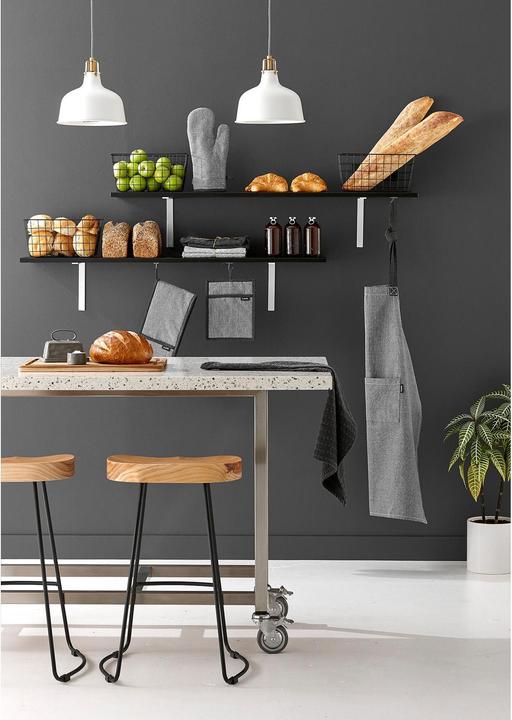 Produktbild Ladelle 2er-Set recycelte Backofenhandschuhe Eco Anthrazit 18 x 33 cm (Recycelte Baumwolle & Polyester)