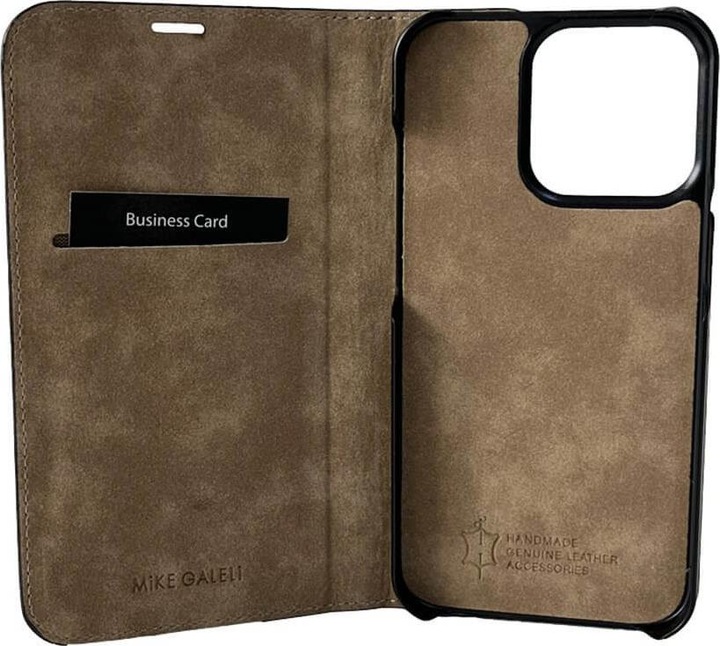 Produktbild Mike Galeli Book-Cover Echtleder Marc black (Apple iPhone 14 Pro Max)
