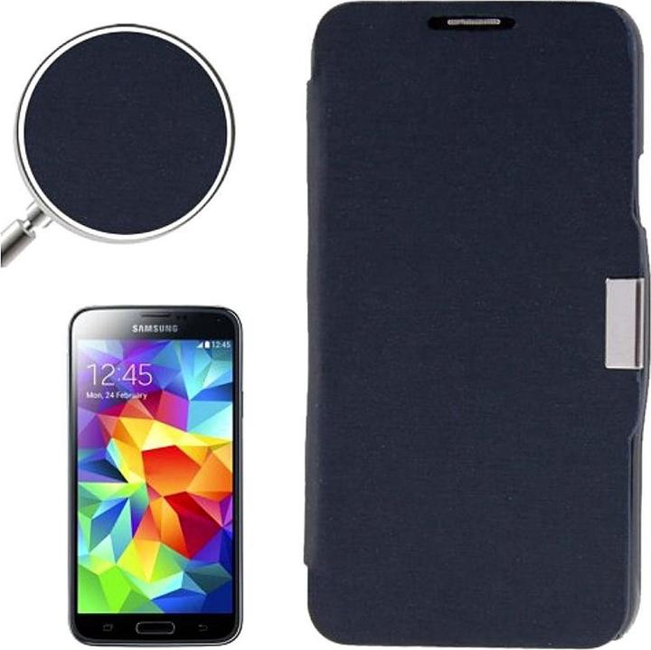 Produktbild König Design Handyhülle Tasche für Samsung Galaxy S5 / S5 Neo dunkelblau gebürstet (Samsung Galaxy S5)