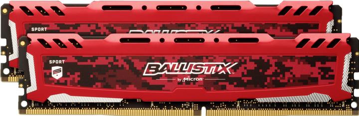 Produktbild Crucial Sport LT 32GB DDR4 KIT 16GBx2 3200 DIMM 288pin red DR (2 x 16GB, 3200 MHz, DDR4-RAM, DIMM)