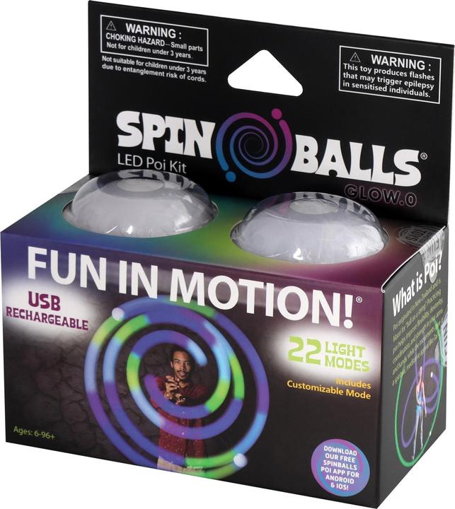 Actual product image Spin Balls Spinballs Glow.0 LED Poi Balls