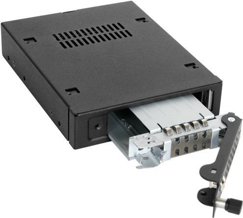 Actual product image Icy Dock MB491SKL-B 2.5in HDD Case for industrial systems SAS/SATA3 HDD/SSD dust cover key lock