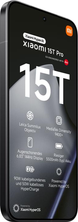 Productafbeelding Xiaomi 15T Pro (512 GB, Black, 6.83", Dubbele SIM, 5G)