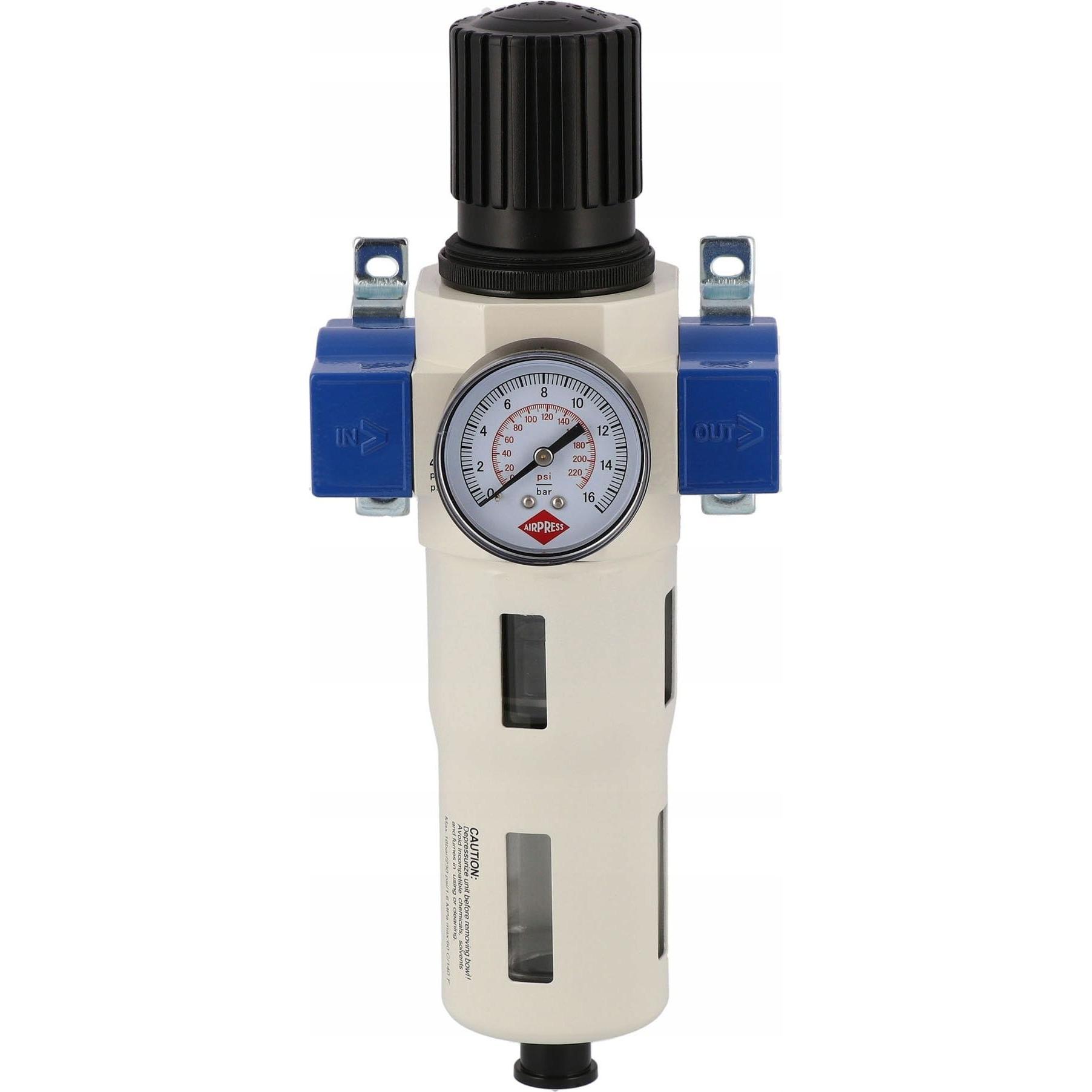 Airpress, Utensile ad aria compressa, Olie-/Waterafscheider Met Reduceerventiel 1/4