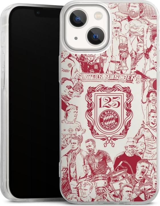 Actual product image DeinDesign Slim Case für Apple iPhone 13 Mini Silikon Hülle Ultra Dünn Handyhülle FCB 125 Jahre FC Bayern (Apple iPhone 13 mini)
