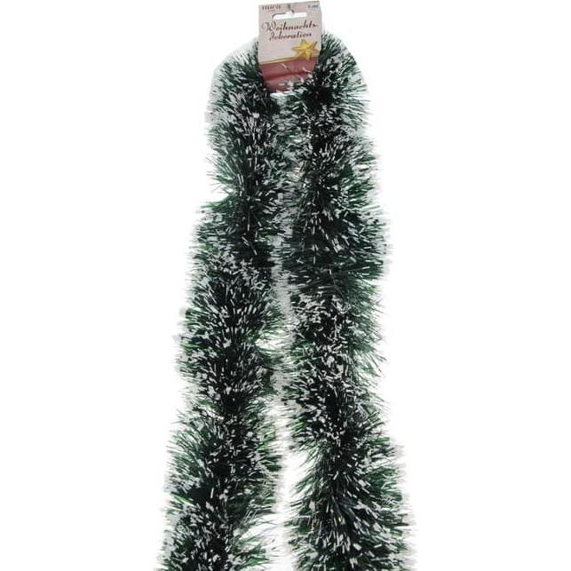 MICA Living, Christbaumschmuck, Lamettagirlande grün/weiss - ca. 7,5 x 200 cm (1 -teilig)