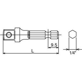 Thumbnail - Koken, Steckschlüssel + Stecknuss, Verbindungsstück 3/8" - 1/4" (3/8")