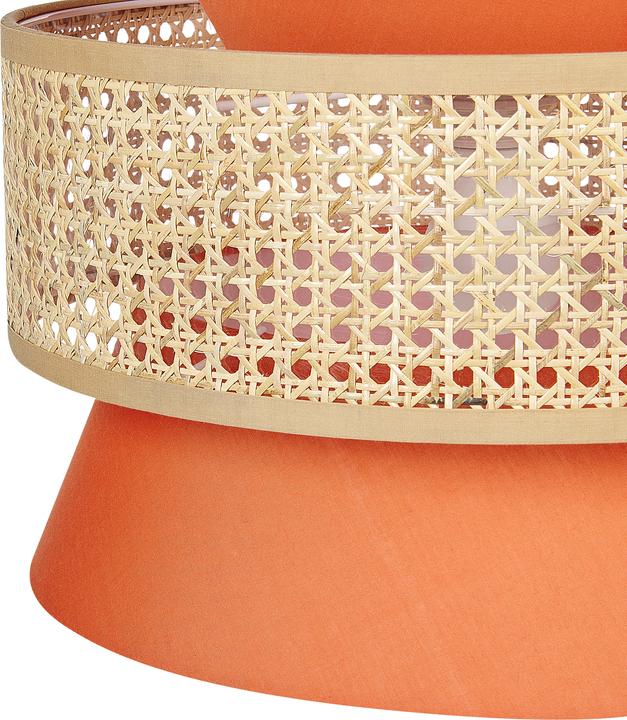 Produktbild Beliani Hängelampe korallenrot / natürlich LUYANO (E27)