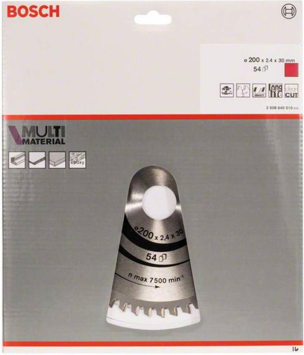 Immagine prodotto Bosch Professional Zubehör Lama circolare PRO Multi Material, 200 x 2,4 x 30 mm