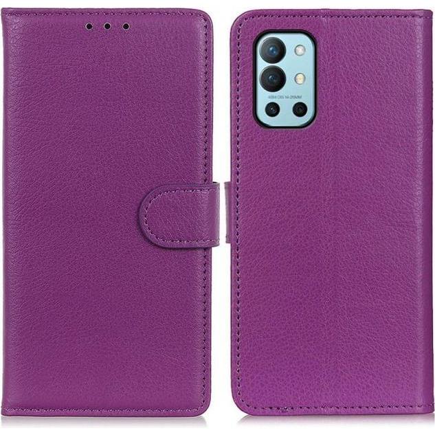 Thumbnail - MU Classic Litchi Leder Bookcover Series (OnePlus 9R), Smartphone Hülle, Violett