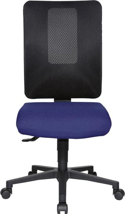 Produktbild Topstar Bürodrehstuhl mit Synchrontechnik schwarz/blau 450-550 mm ohne Armlehnen Tragfähigkeit 110 kg