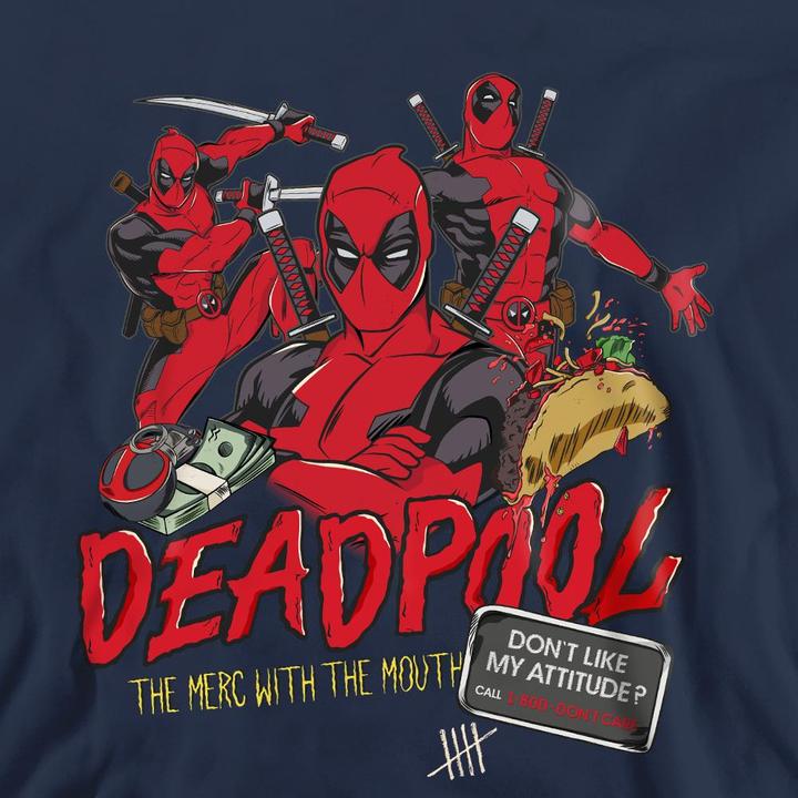 Actual product image Deadpool Unisex Adult Attitude Sweatshirt (S)