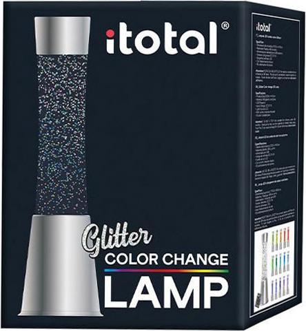 Actual product image Glitter lamp with colour change and remote control