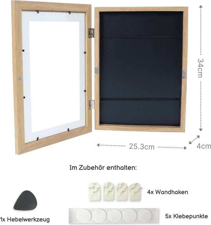 Immagine prodotto Hermex Bilderrahmen Flip Fotorahmen A4 Kunstrahmen Bildhalter Wandrahmen (A4)