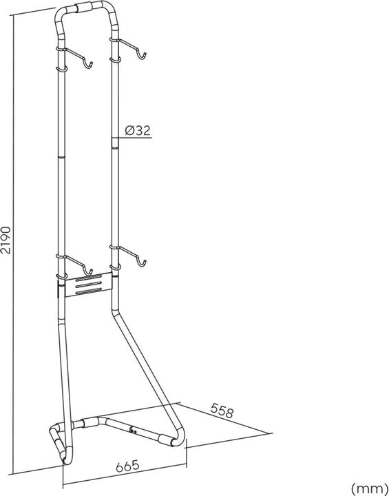 Actual product image Wiltec Universal bike stand for 2 bikes 66.5x55.8x219cm Bike rack