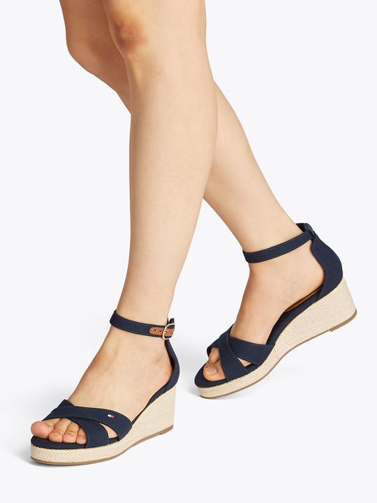 Actual product image Tommy Hilfiger Flag Criss-Cros Mid Wedge Espad (40)