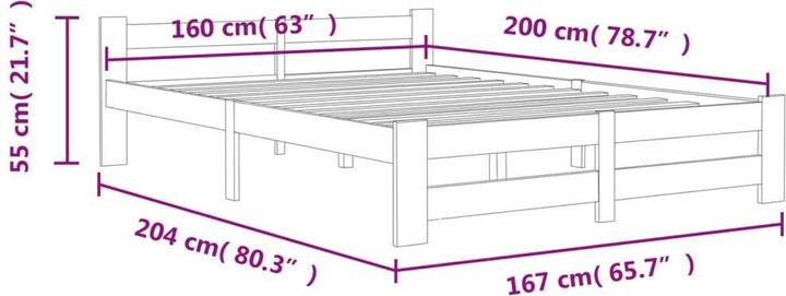 Image du produit vidaXL Bettgestell (160 x 200 cm)