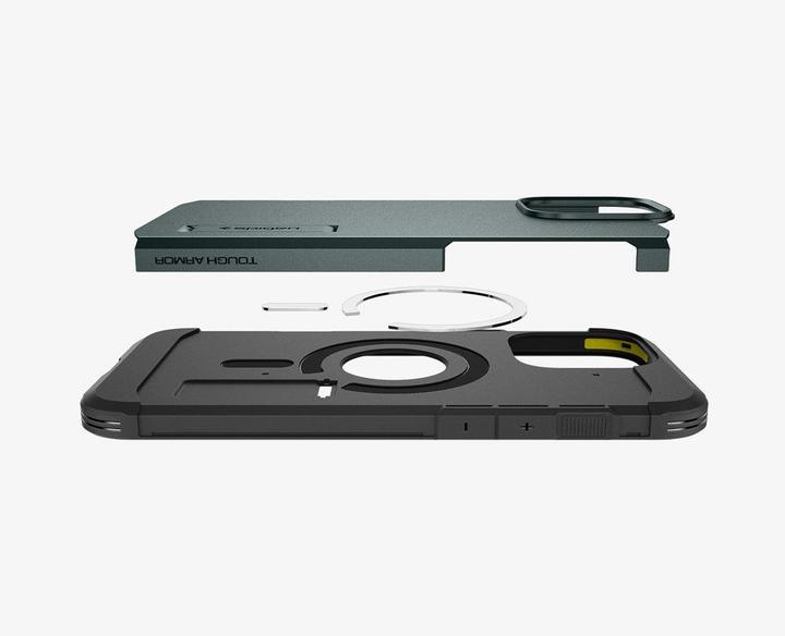 Productafbeelding Spigen Tough Armor MAG iPhone 16 Pro MagSafe afgrond groen/zielony ACS08148 (Apple iPhone 16 Pro)