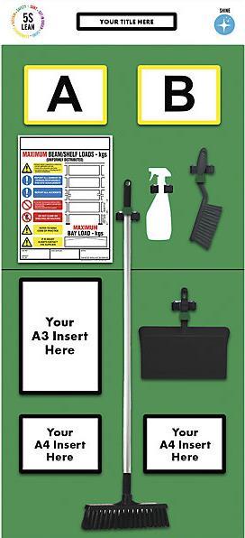Actual product image kaiserkraft Shelf info board double labelling