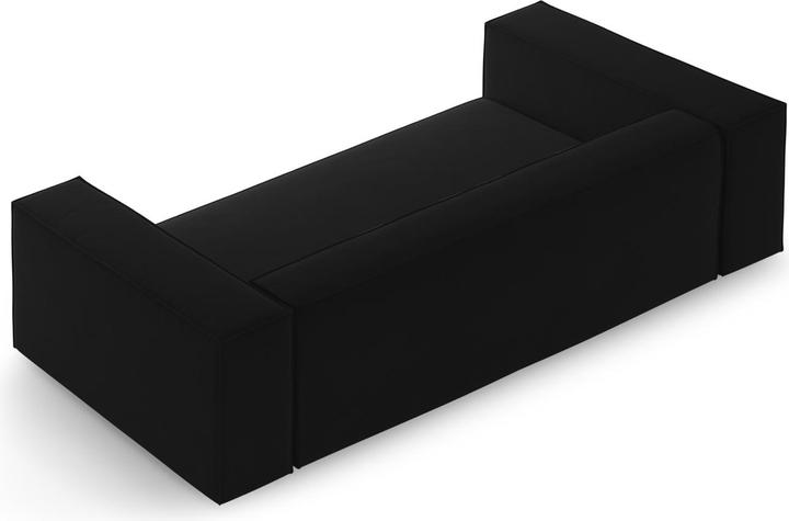 Actual product image Cosmopolitan Design Velvet Sofa, "Arendal", 2 Seats, Black, 180x102x70 Made in Europe (3-seater)