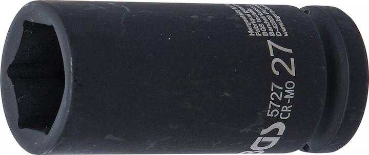 Actual product image BGS Impact Socket Hexagon, deep 20 mm (3/4") Drive 27 mm (27 mm)