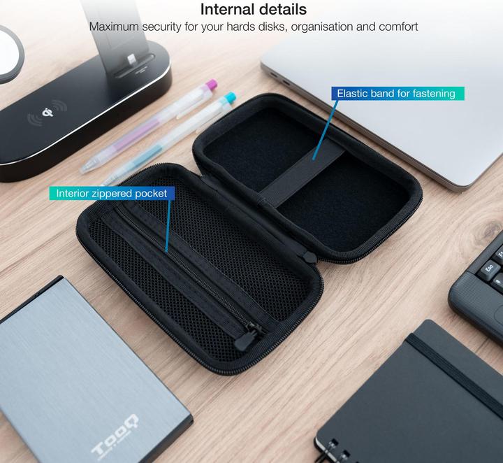 Actual product image Tooq Technology FUNDA CAJA EXTERNA 2.5" NEGRO