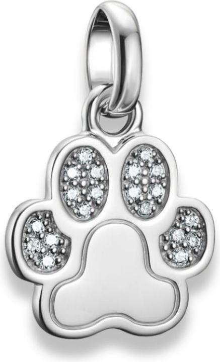 Thomas Sabo Charm-Anhänger Pfote mit Steinen Connect Silber (Sterling Silber)