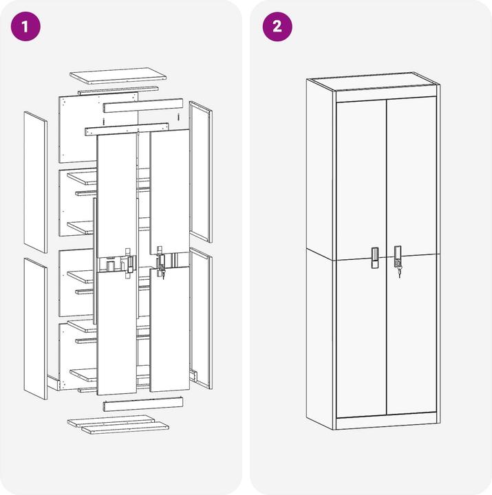 Actual product image vidaXL Aufbewahrungsschrank (40 x 60 x 180 cm)