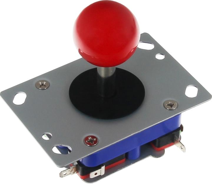 Produktbild Joy-it Hochwertiger Arcade Joystick mit roter Kugel, Umschaltbar 8, 4 und 2 Wege