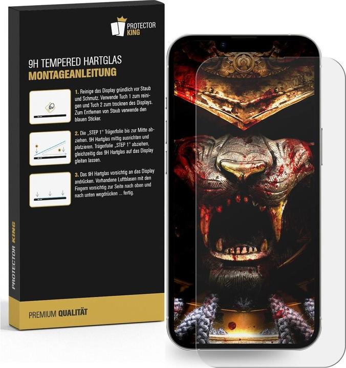 Produktbild Protectorking 1x Echtes Tempered 9H Panzerhartglas Matt Entspiegelt (1 Stück, Apple iPhone 13)