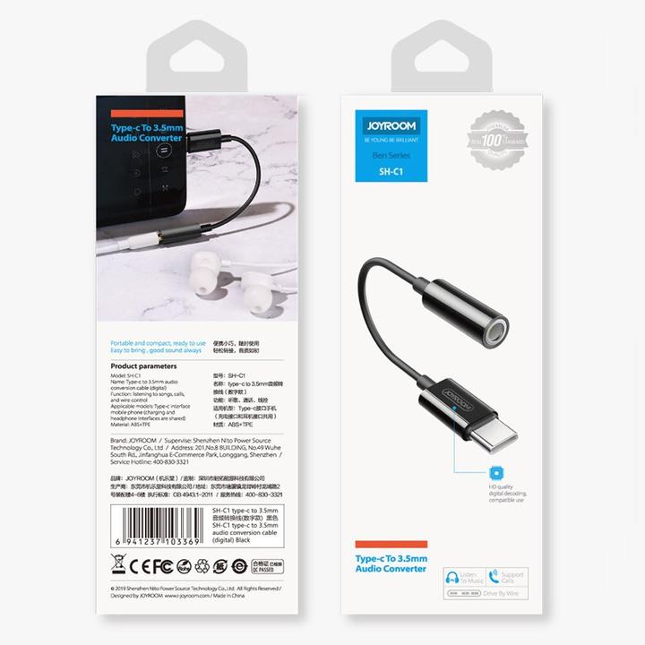 Image du produit Joyroom Adaptateur casque (Jack 3.5mm, Jack 3.5mm)