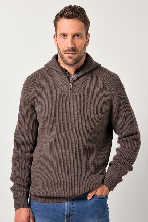 Actual product image JP1880 knitted half-zip, zip collar, up to 7 XL (L)