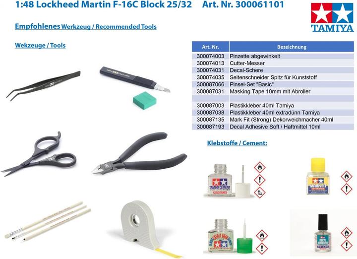 Actual product image Tamiya Lockheed Martin F-16C Block