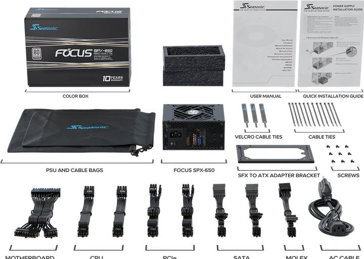 Produktbild Seasonic Focus SPX (2021) (650 W)