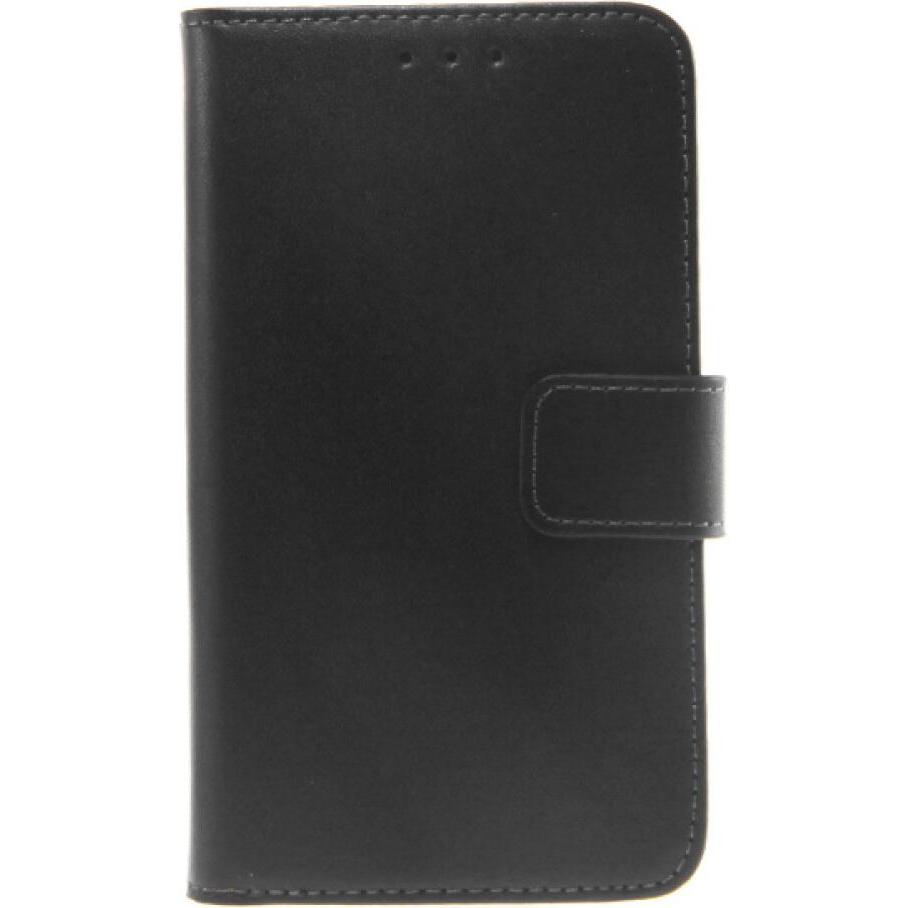 NoName Slim Leather Book Case for Wiko Lenny - black 4250710570829 (Wiko Lenny), Smartphone Hülle, Schwarz