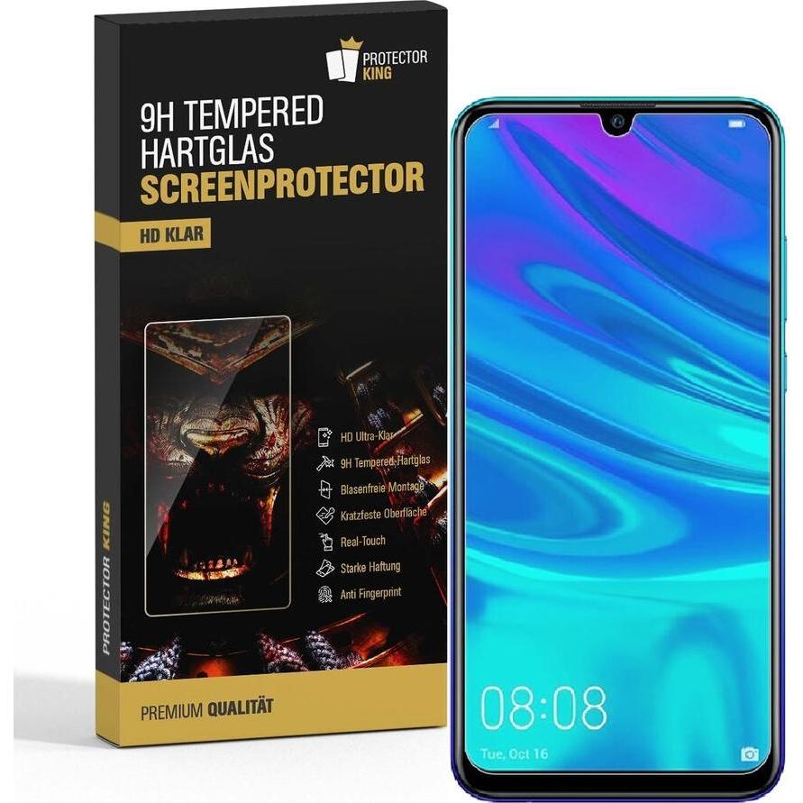 Protectorking 2x echtes Tempered 9H Panzerhartglas 3D KLAR (2 Stück, Honor 10 Lite), Smartphone Schutzfolie, Transparent