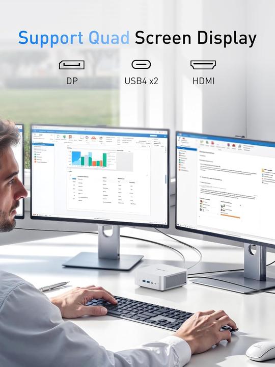 Produktbild Minisforum AI Mini PC M1 Pro-125H mit Intel Core Ultra 5 Prozessor (1000 GB, 32 GB, Intel Core Ultra 5 125H)