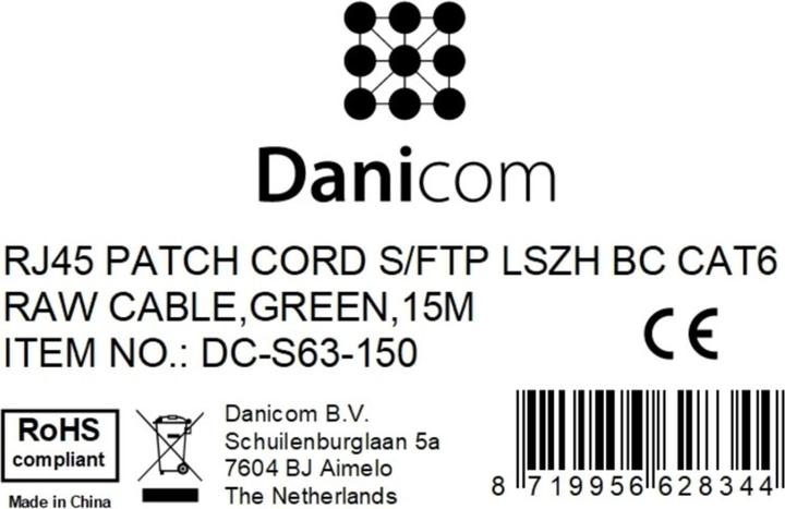 Produktbild Dsit CAT 6 Netzwerkkabel LSOH (S/FTP, CAT6, 15 m)