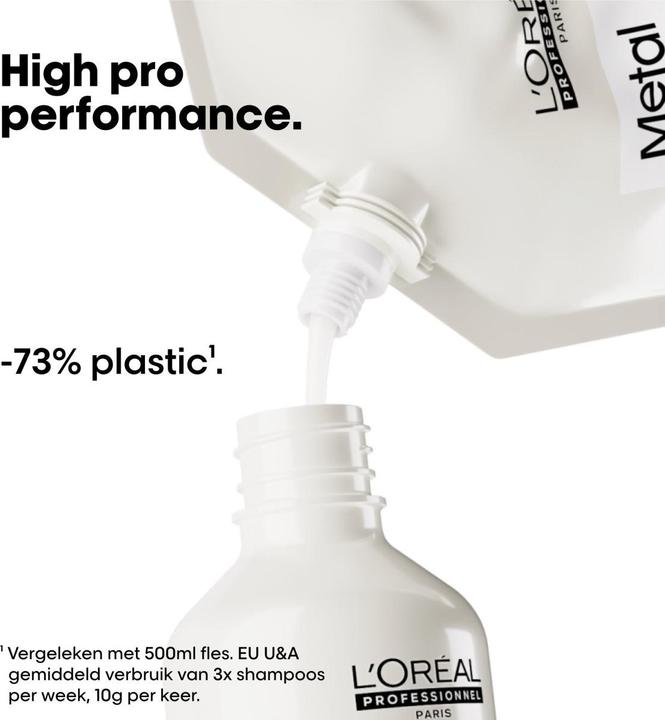 Image du produit L'Oréal Professionnel Shampooing Metal Detox sans sulfate pour la protection de la couleur et de la casse Lisse (500 ml, Shampoing liquide)