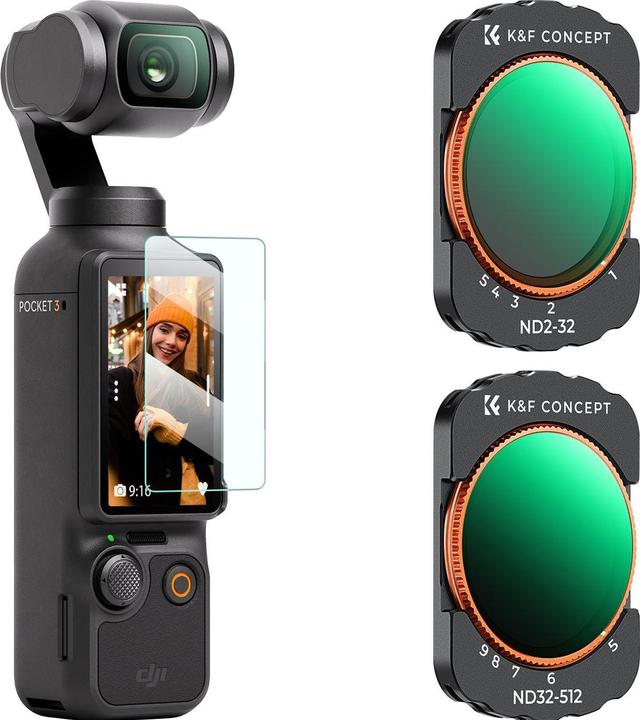 K&F Concept Filter Kit Magnetic ND2-ND32+ND32-ND512 (DJI Osmo Pocket 3)