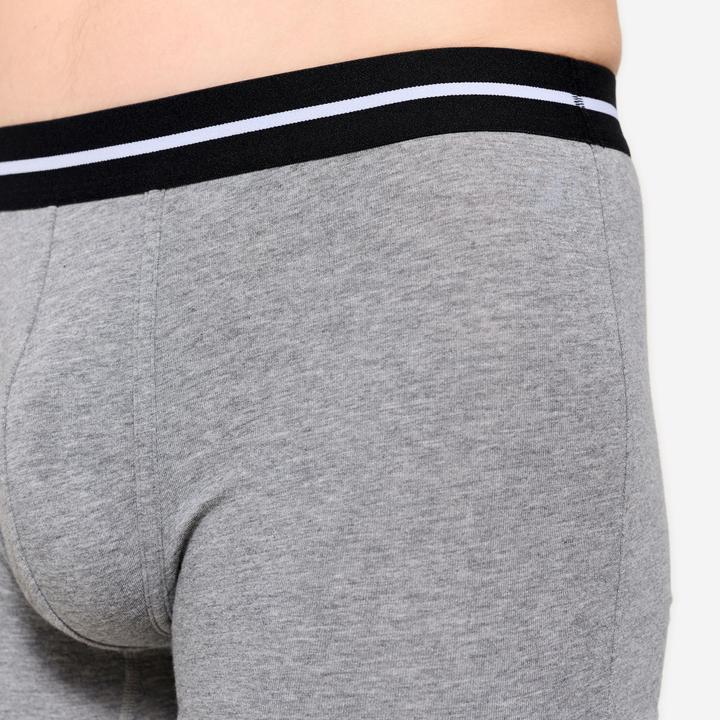 Produktbild Domyos Sport-Boxershorts Herren hoher Baumwollanteil 2er-Pack - grün/grau (XXL, 2er Pack)